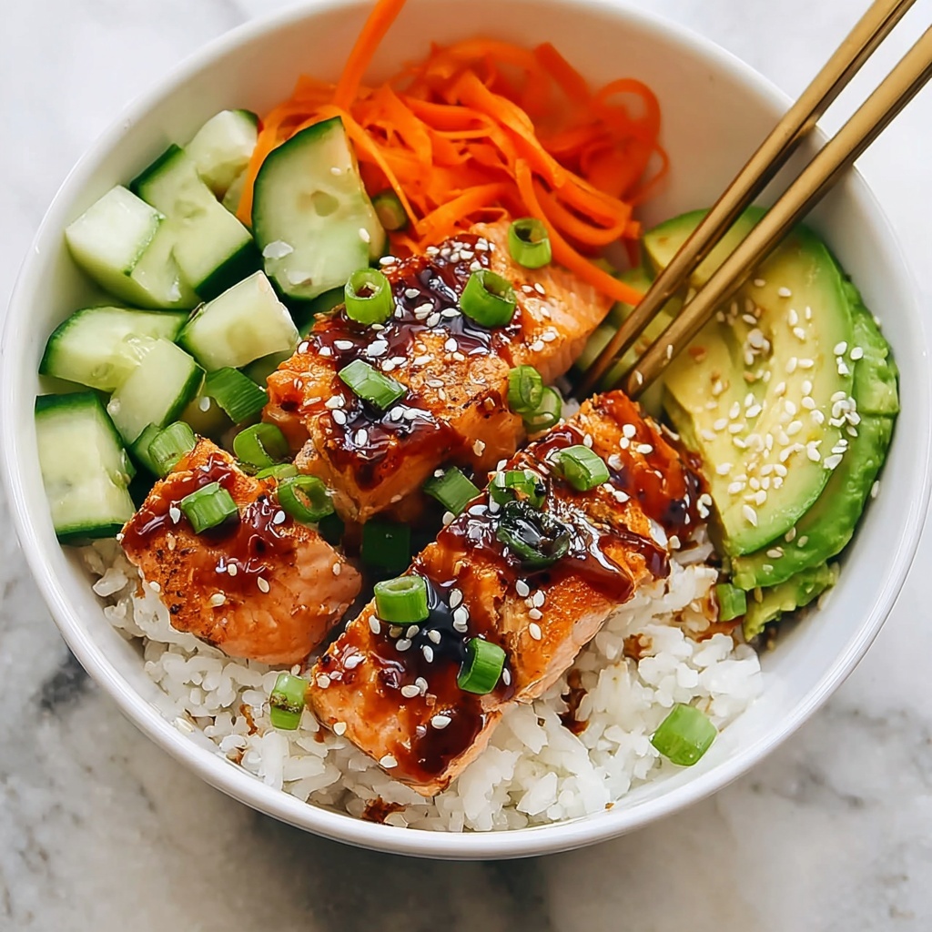 Crispy Salmon Bowls with Veggies and Honey-Soy Glaze Recipe - Recipe Image