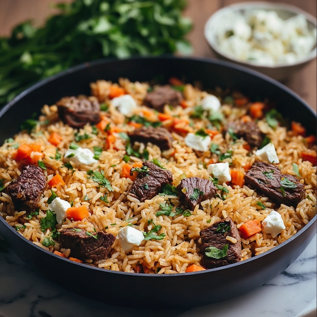Steak & Queso Rice: A Tex-Mex Fiesta at Home Recipe - Recipe Image