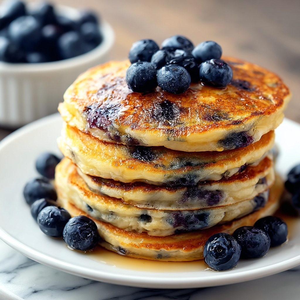 Greek Yogurt Pancakes with Blueberries Recipe - Recipe Image
