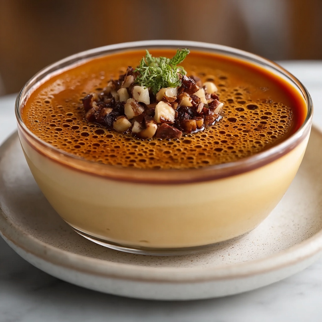 Maple Crème Custard with Salted Hazelnut Caramel Sauce Recipe - Recipe Image