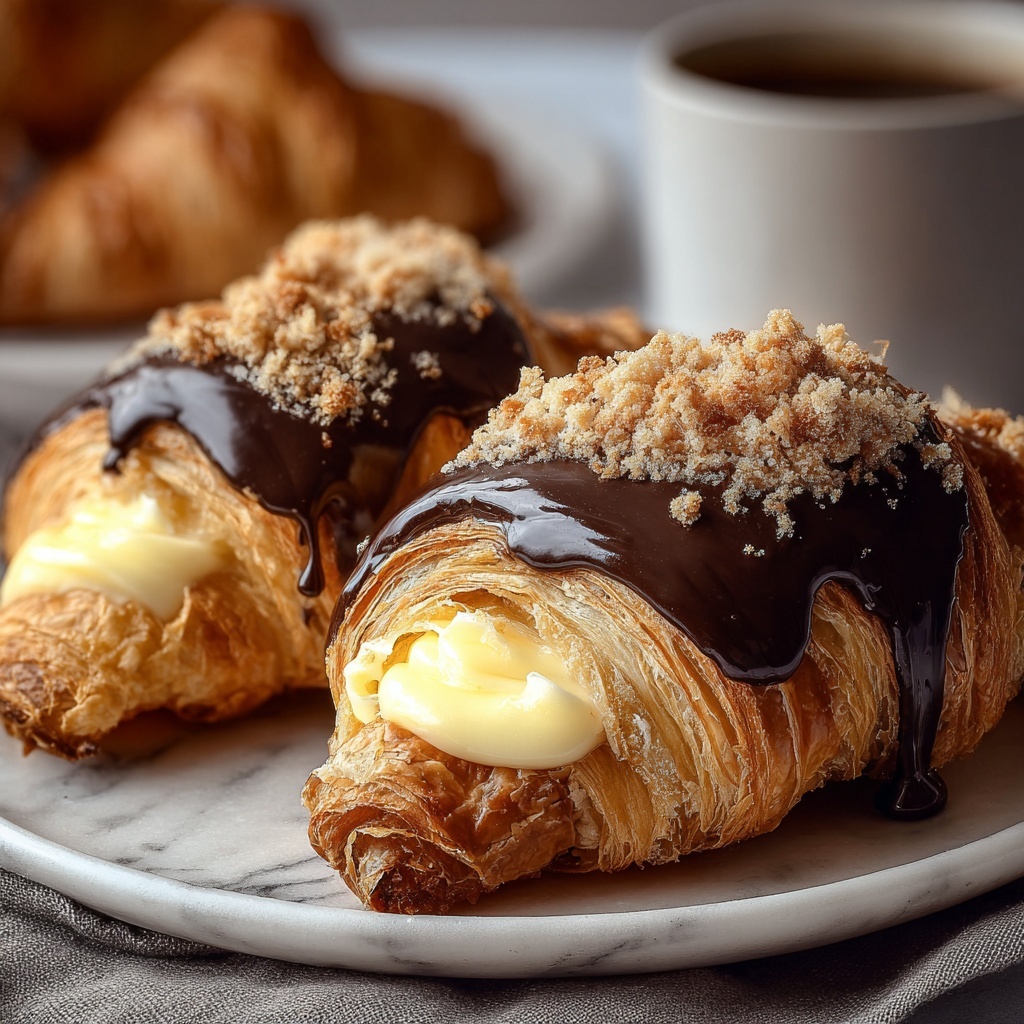 Decadent Boston Cream Pie Croissants Recipe - Recipe Image