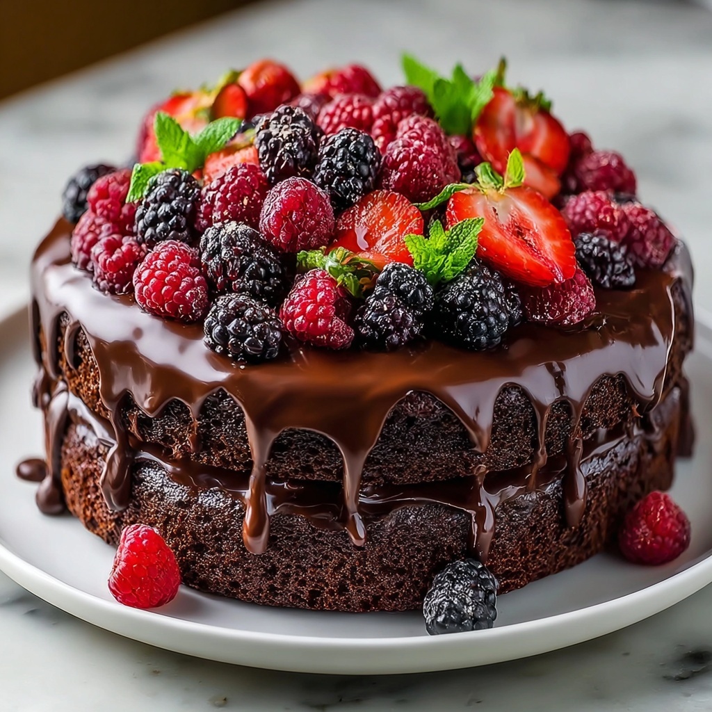 Berry Chocolate Cake Recipe - Recipe Image