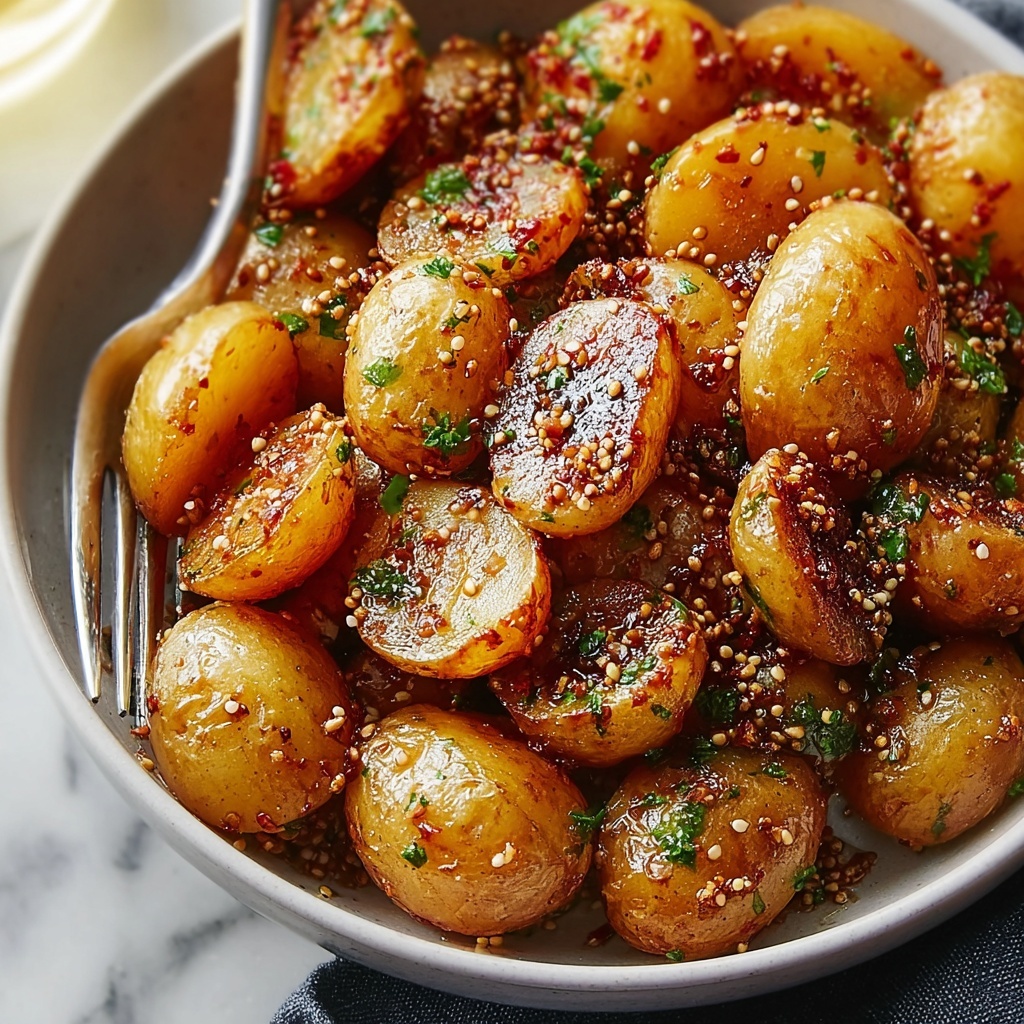 Honey Mustard Roasted Baby Potatoes Recipe - Recipe Image
