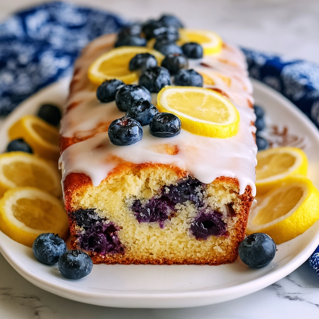 Lemon Blueberry Loaf with Lemon Glaze Recipe - Recipe Image