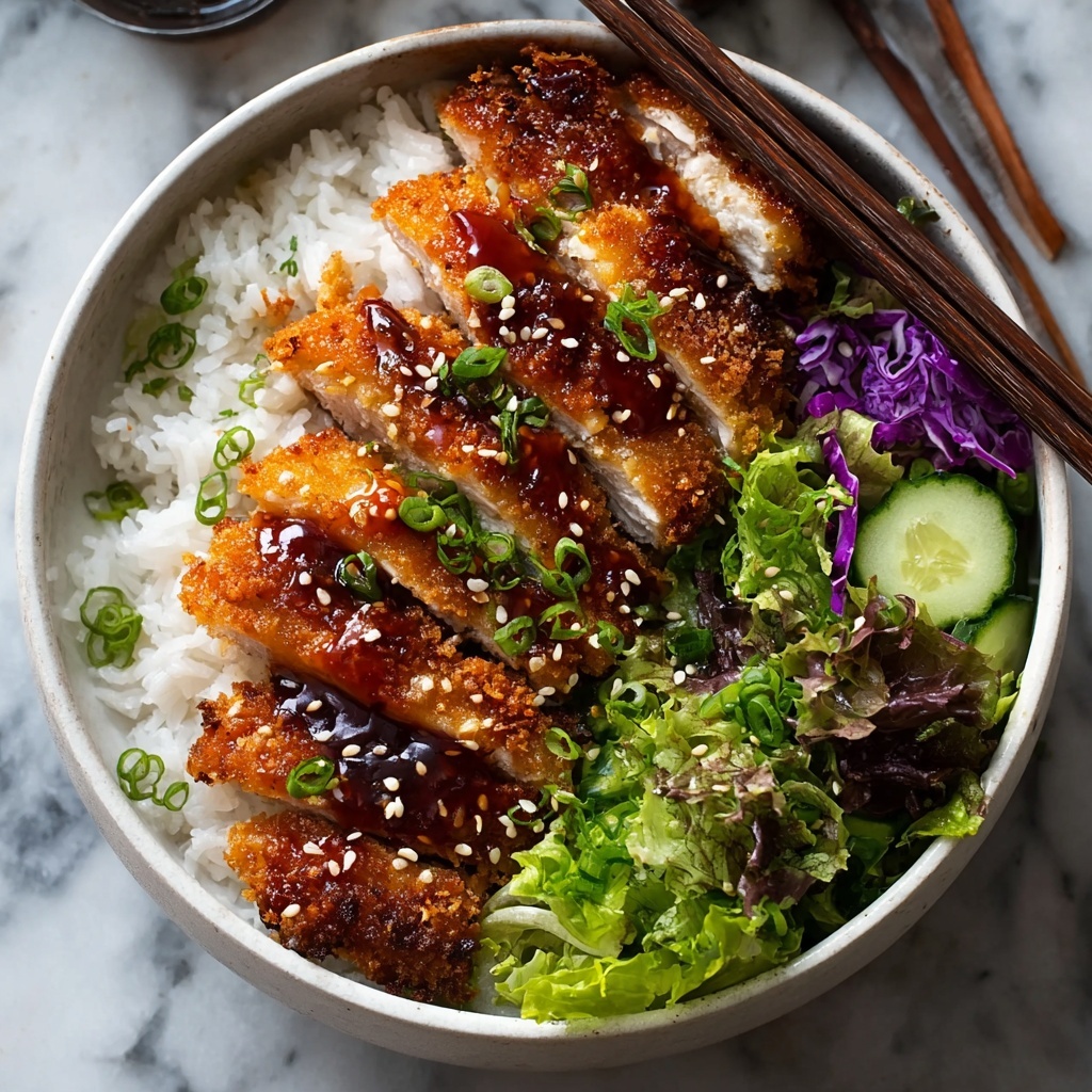 Japanese Chicken Katsu Bowls with Tonkatsu Sauce Recipe - Recipe Image