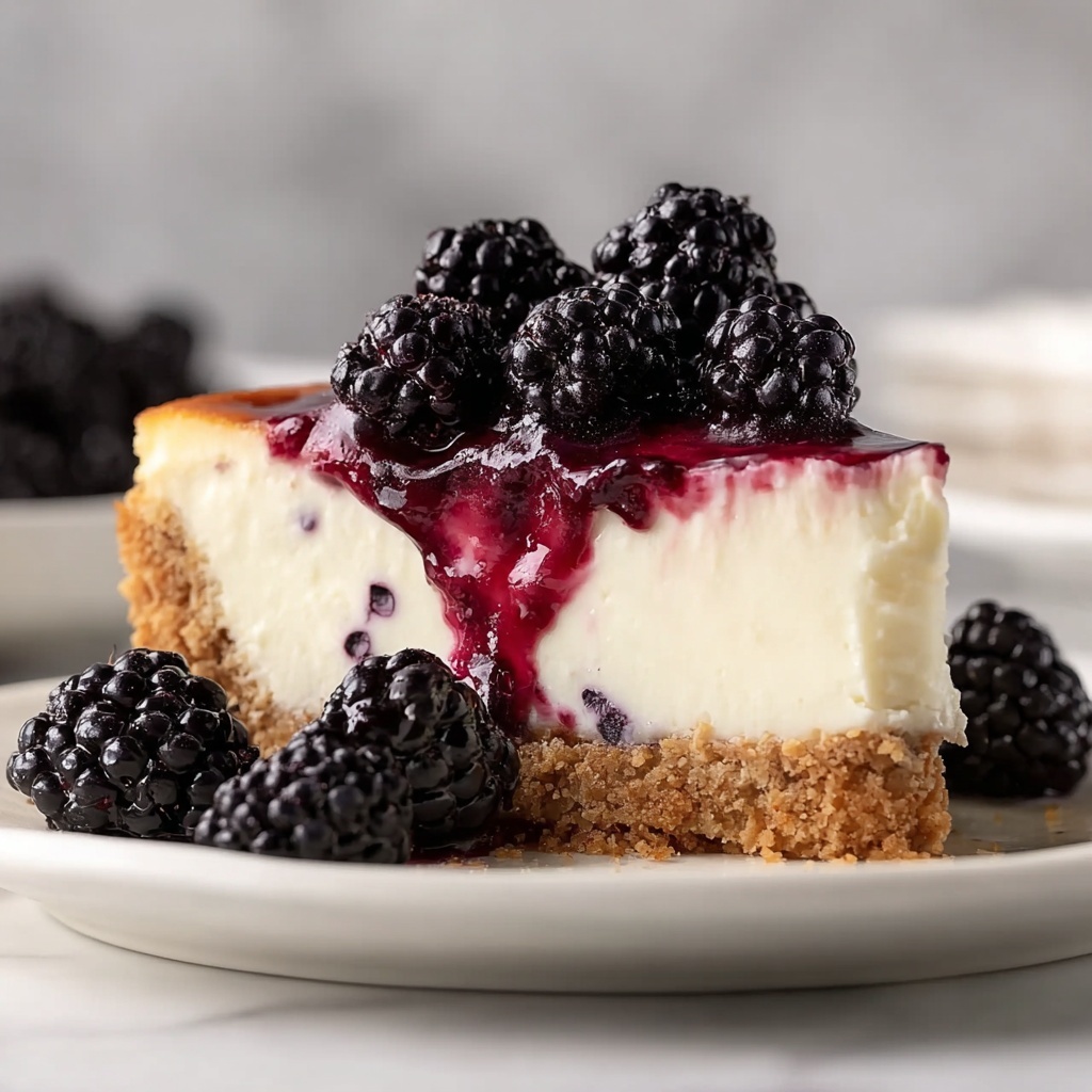 No Bake Blackberry Cheesecake Recipe - Recipe Image