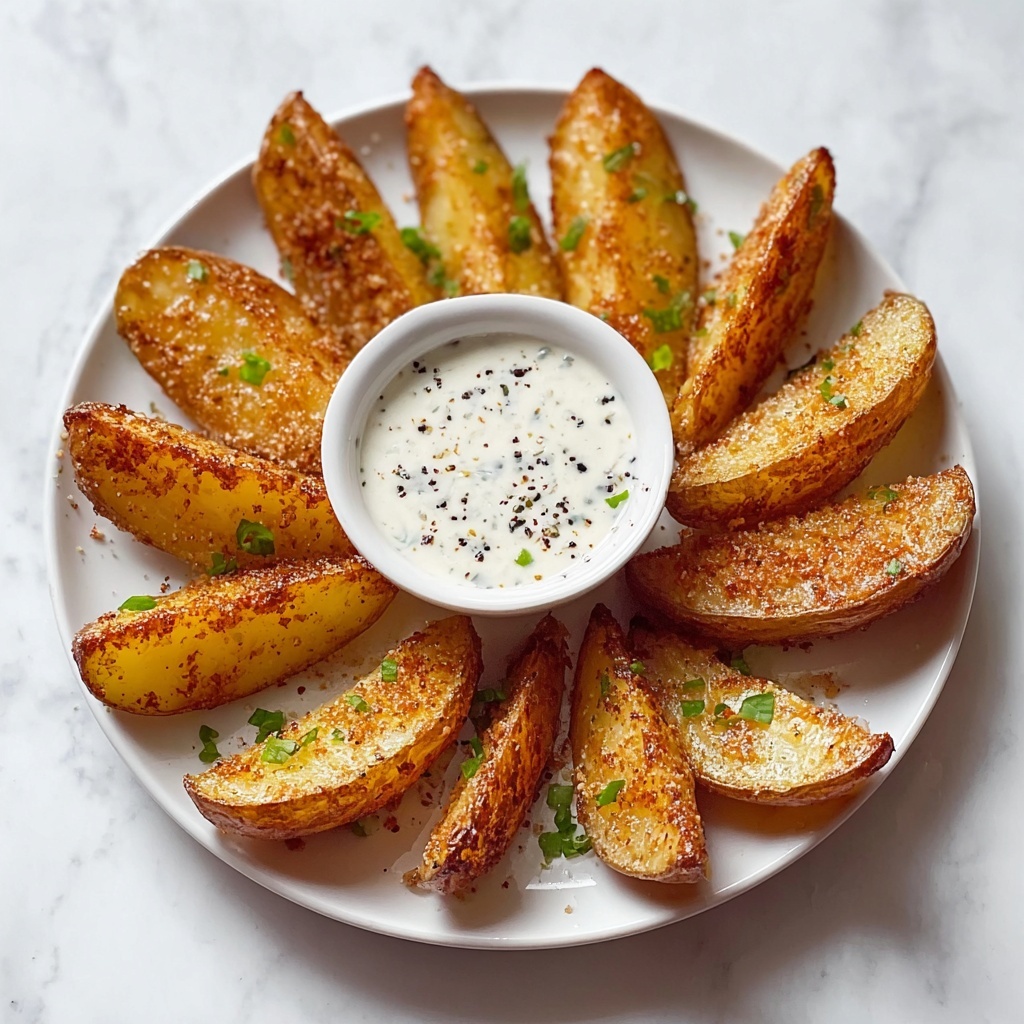 Baked Garlic Parmesan Potato Wedges Recipe - Recipe Image