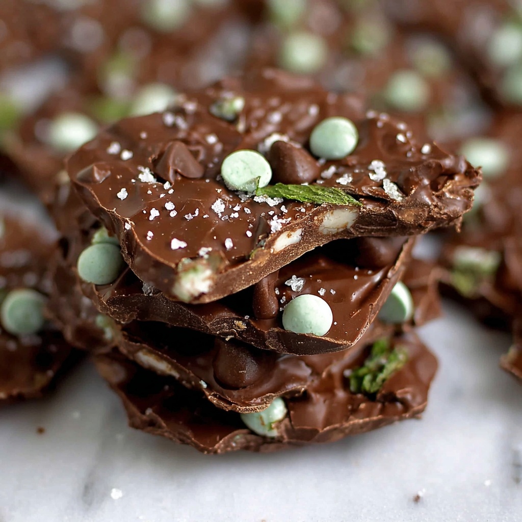 No-Bake Mint Chocolate Chip Clusters Recipe - Recipe Image