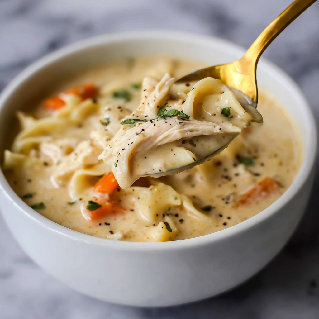 Creamy Chicken Alfredo Soup Recipe - Recipe Image