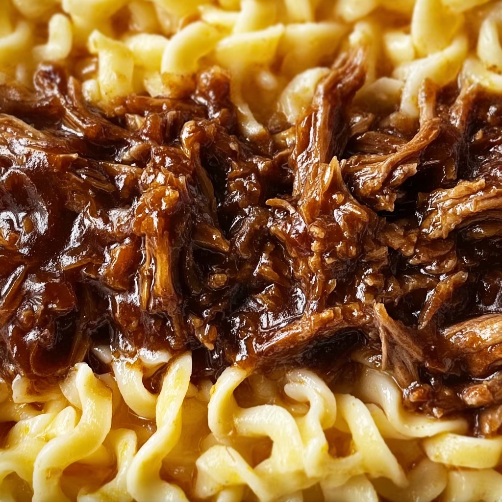 Crock Pot Mississippi Beef Noodles Recipe - Recipe Image