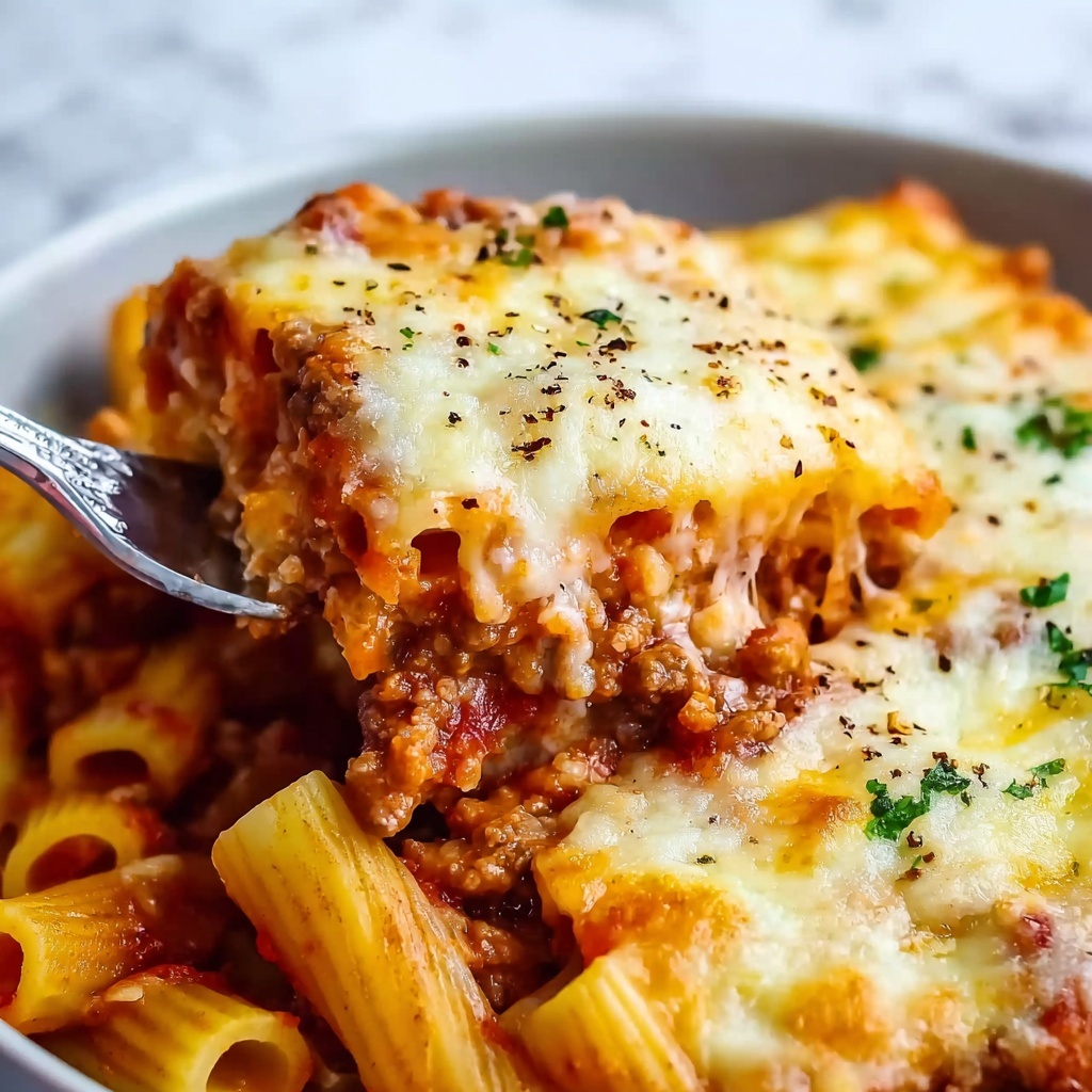Three Cheese Baked Ziti Recipe - Recipe Image