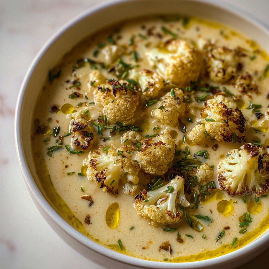 Mediterranean-Style Cauliflower Soup Recipe - Recipe Image