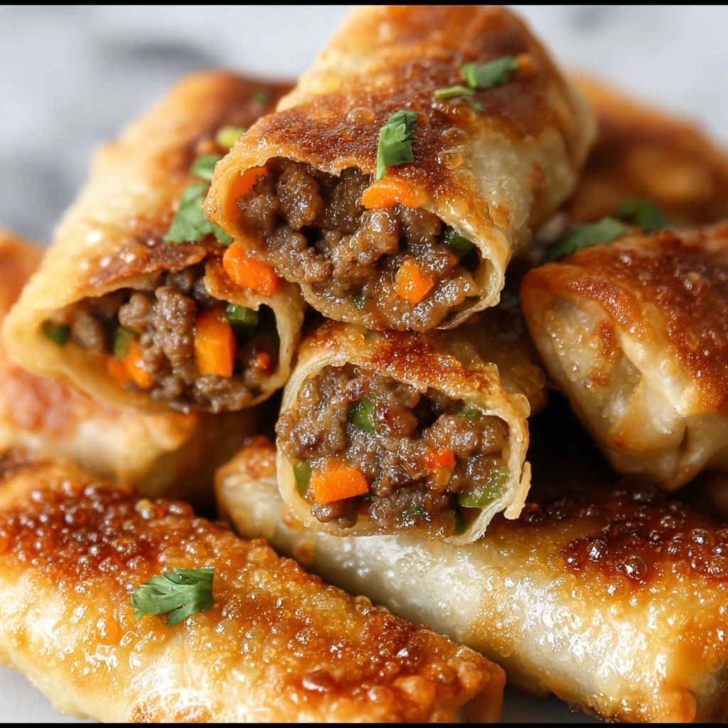Spicy Beef Dumpling Rolls Recipe - Recipe Image