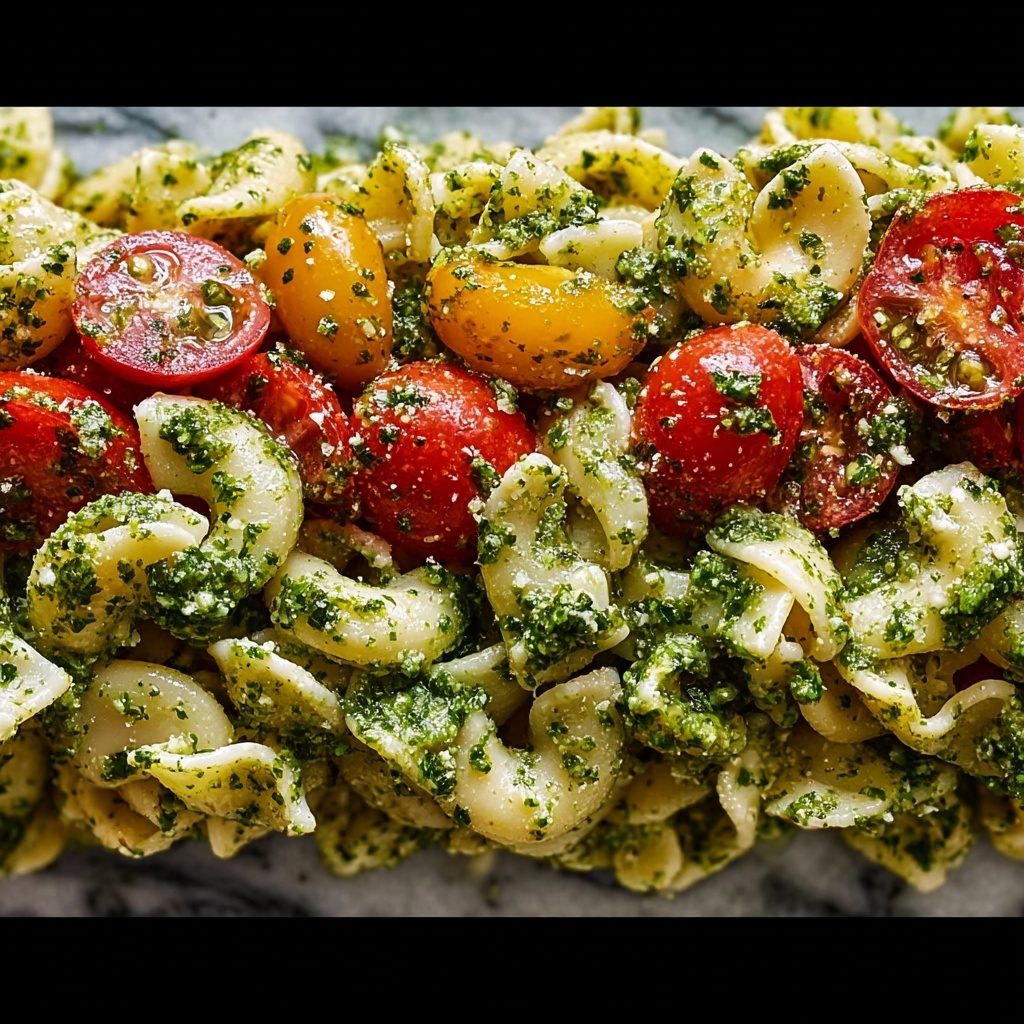 Holiday Pesto Pasta Salad Recipe - Recipe Image