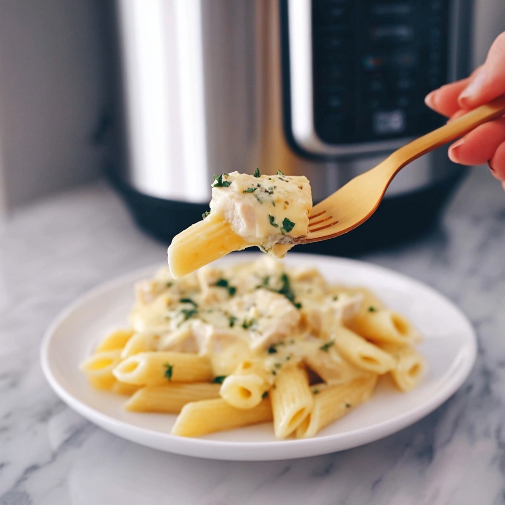 Slow Cooker Creamy Chicken and Penne Recipe - Recipe Image