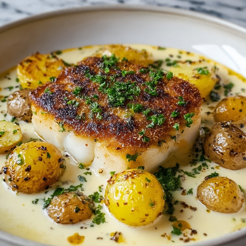 Creamy Cod and Potato Skillet Recipe - Recipe Image