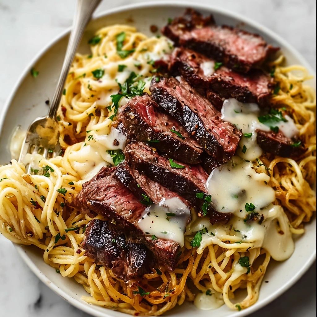 Garlic Butter Steak Lightning Noodles Recipe - Recipe Image