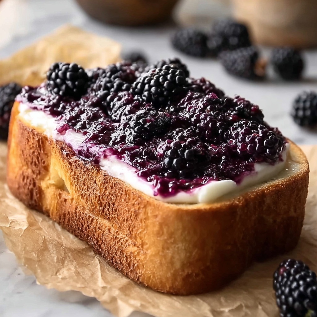 Blackberry Vanilla Greek Yogurt Toast Recipe - Recipe Image