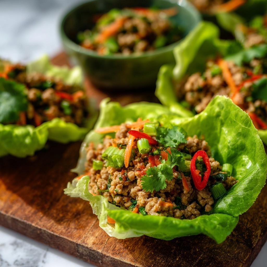 Easy Chicken Larb Lettuce Wraps to Try Today Recipe - Recipe Image