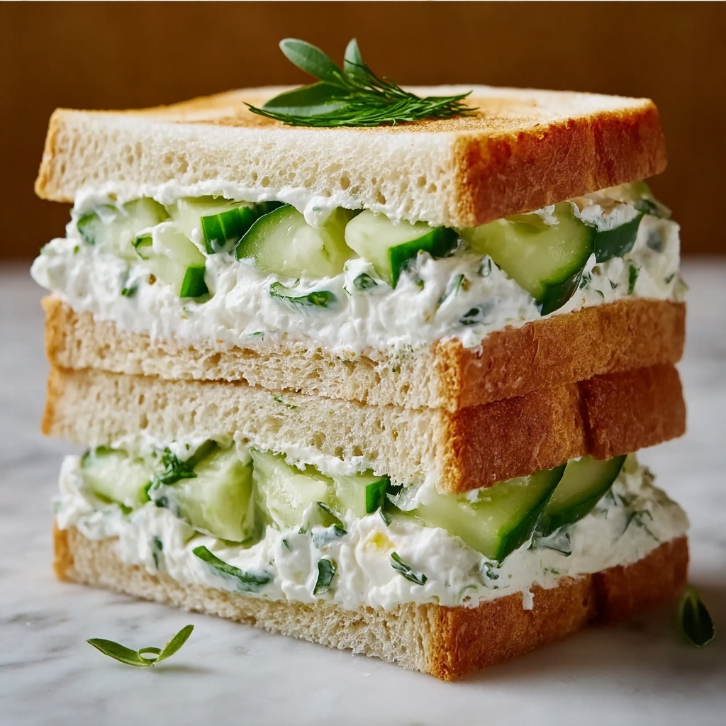 Creamy Cucumber Tea Sandwiches Recipe - Recipe Image