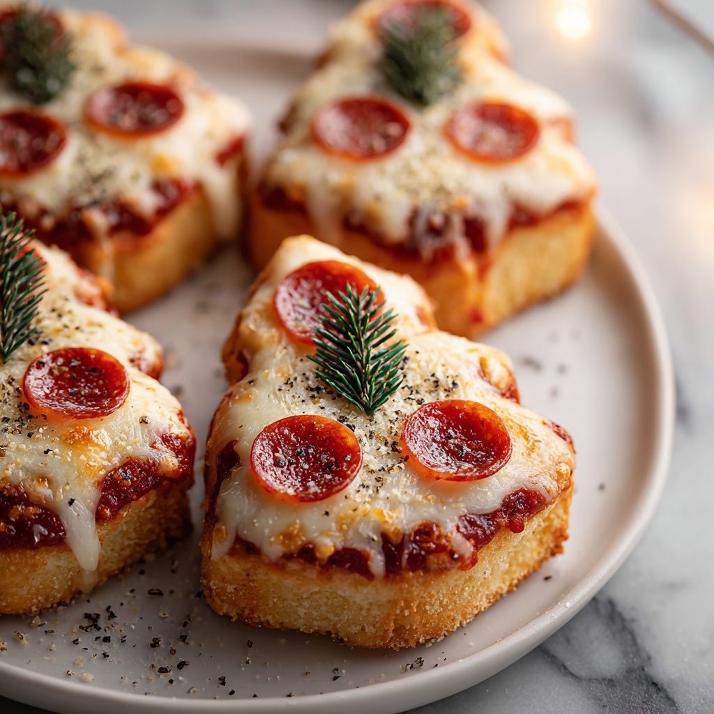 Festive Christmas Tree Pizza Recipe - Recipe Image