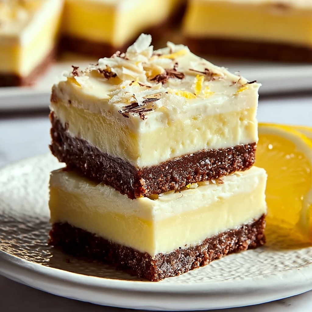 Lemon Cream Cheese Brownies Recipe - Recipe Image