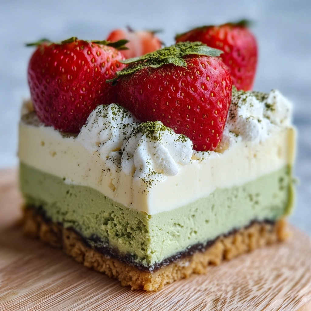 Strawberry Matcha Tres Leches Cake Recipe - Recipe Image