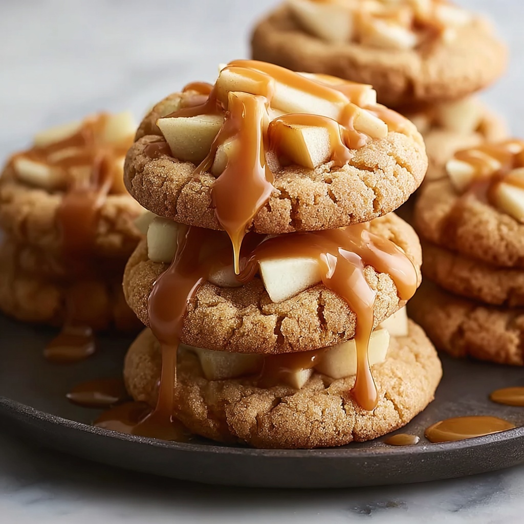 Caramel-Drizzled Apple Cinnamon Cookies Recipe - Recipe Image