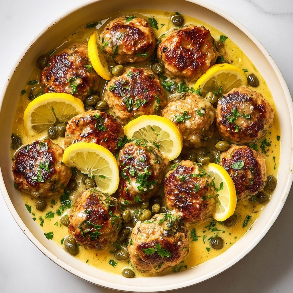 Chicken Piccata Meatballs Recipe - Recipe Image