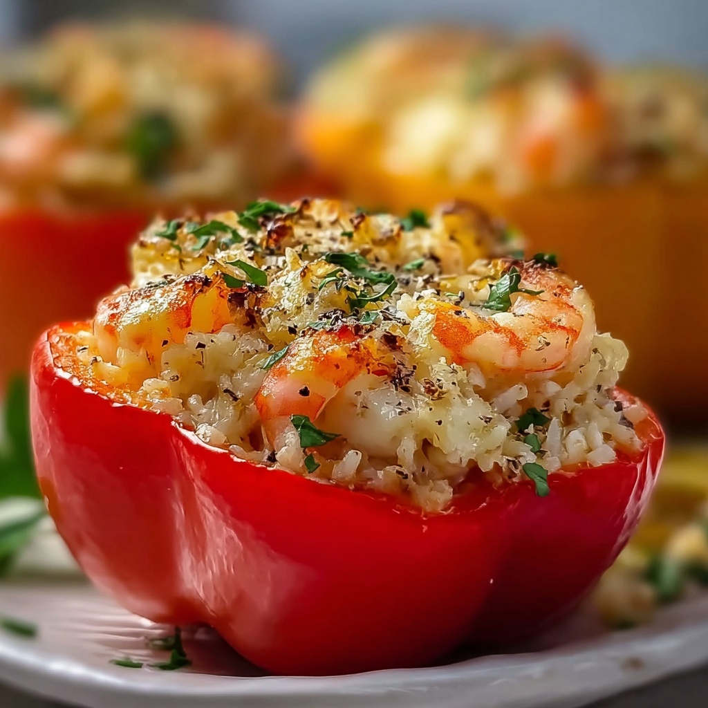 Crab and Shrimp Stuffed Bell Peppers Recipe - Recipe Image