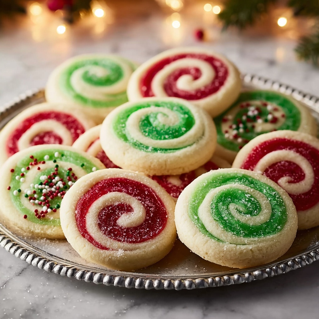 Christmas Swirl Butter Cookies Recipe - Recipe Image