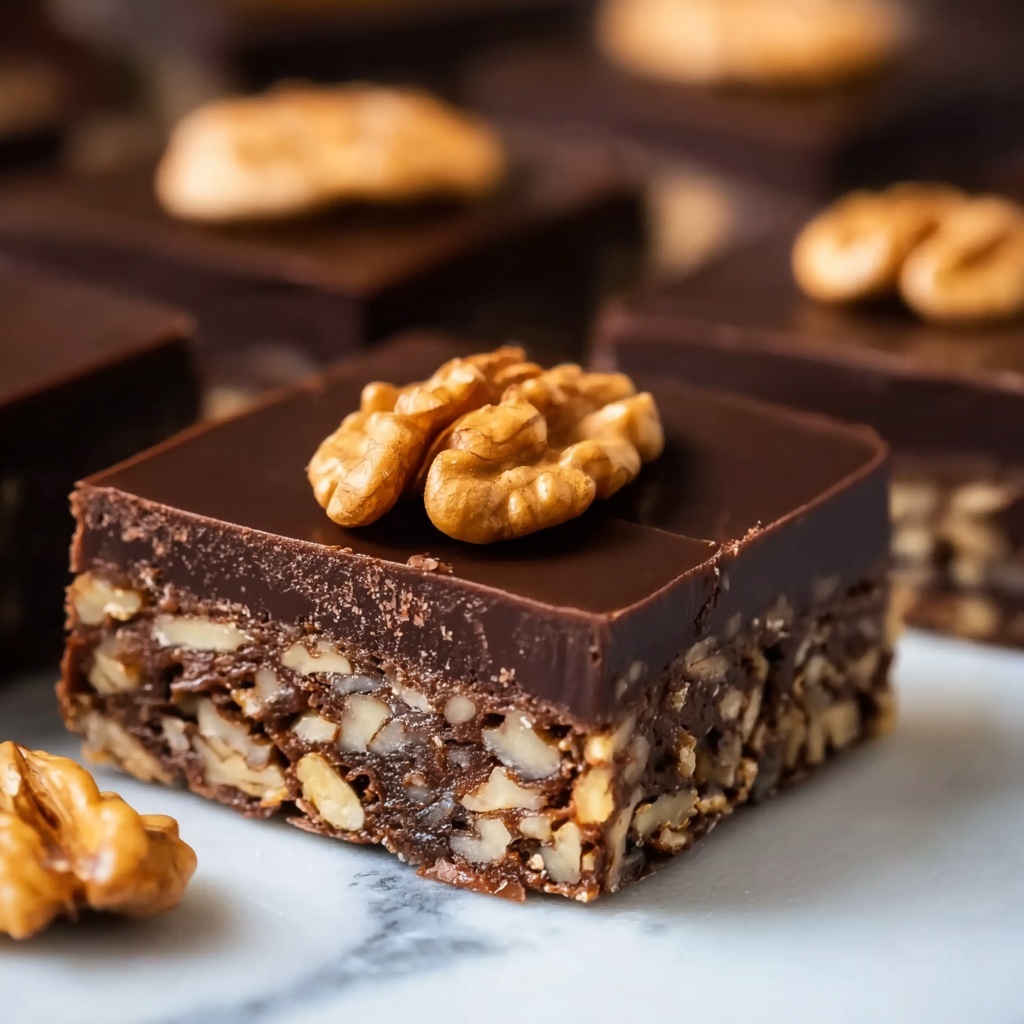 No-Bake Date Walnut Slice Recipe - Recipe Image