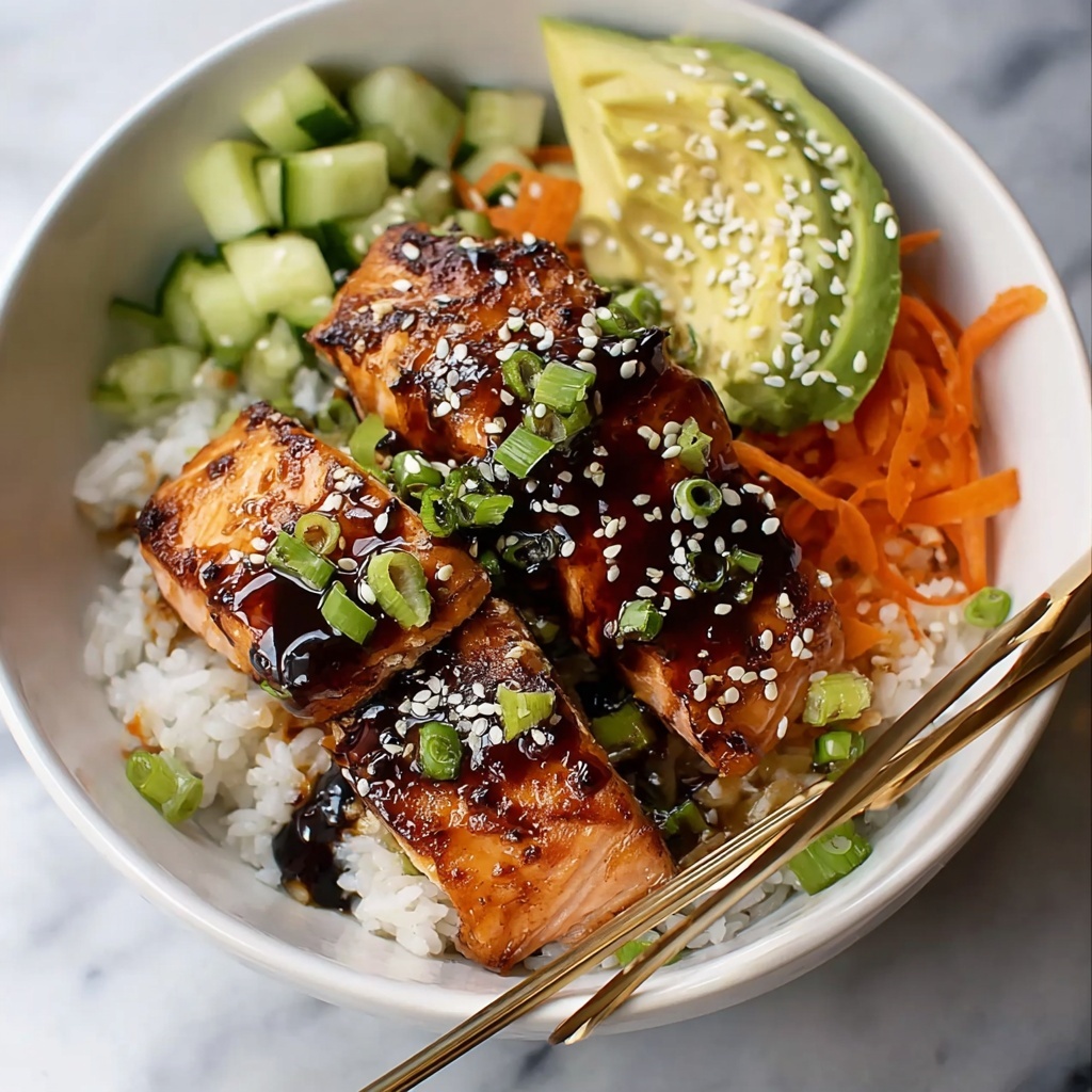 Crispy Salmon Bowls with Veggies and Honey-Soy Glaze Recipe - Recipe Image