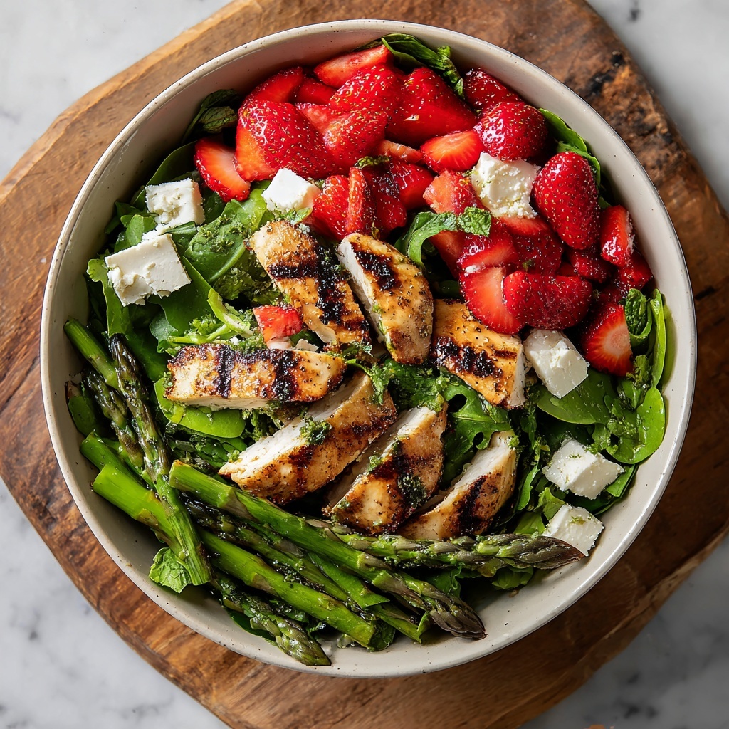 Strawberry Chicken Salad with Mint & Goat Cheese Recipe - Recipe Image