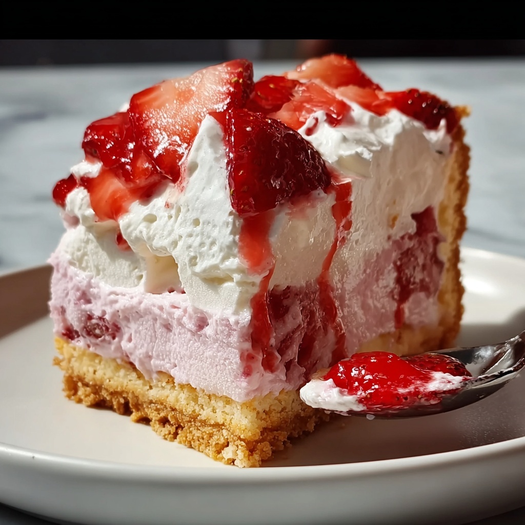 Tropical Strawberry Split Cake Recipe - Recipe Image