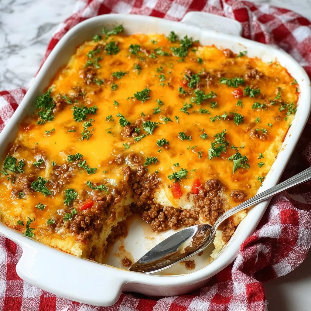 Keto Cheeseburger Casserole Recipe - Recipe Image