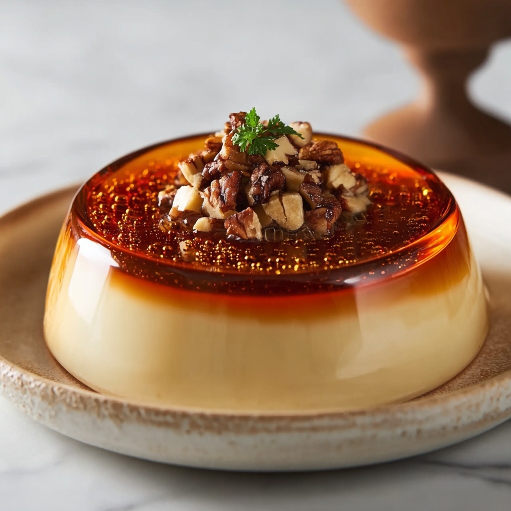 Maple Crème Custard with Salted Hazelnut Caramel Sauce Recipe - Recipe Image