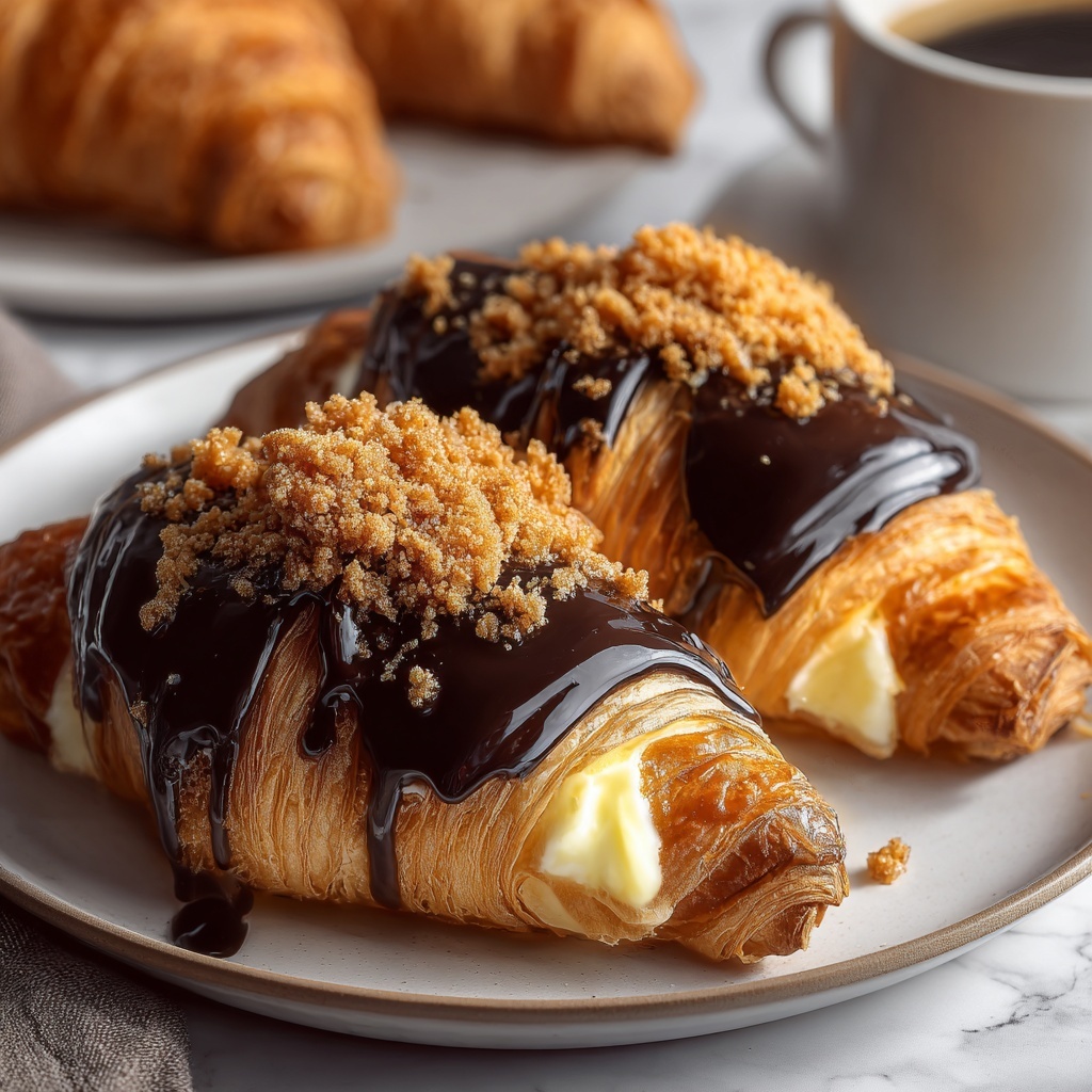 Decadent Boston Cream Pie Croissants Recipe - Recipe Image