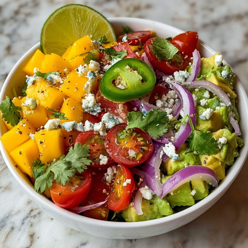 Avocado Mango Salad with Lime Dressing Recipe - Recipe Image