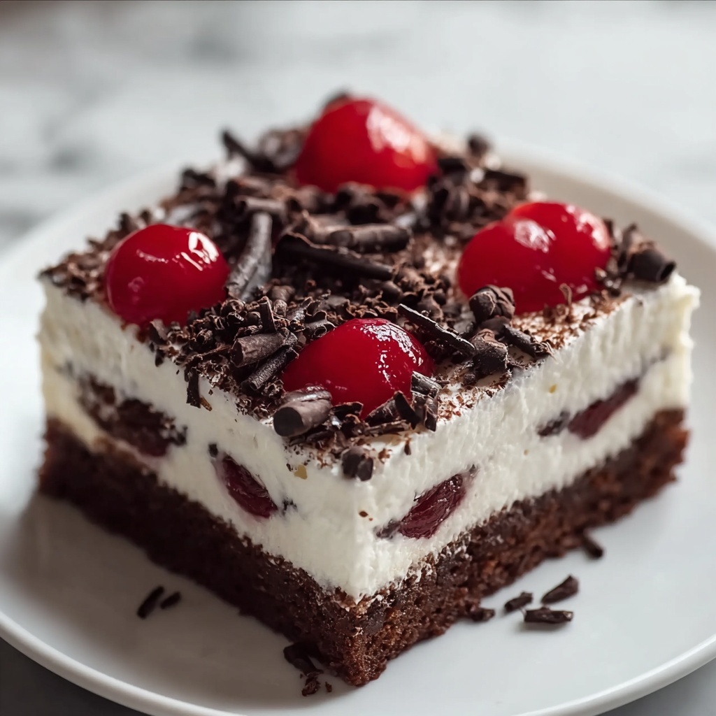 No-Bake Black Forest Slice Recipe - Recipe Image