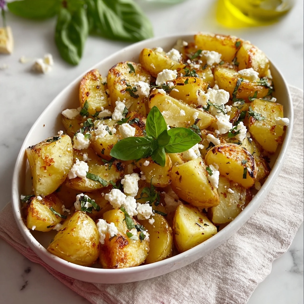 Baked Feta Potatoes with Lemon and Herbs Recipe - Recipe Image