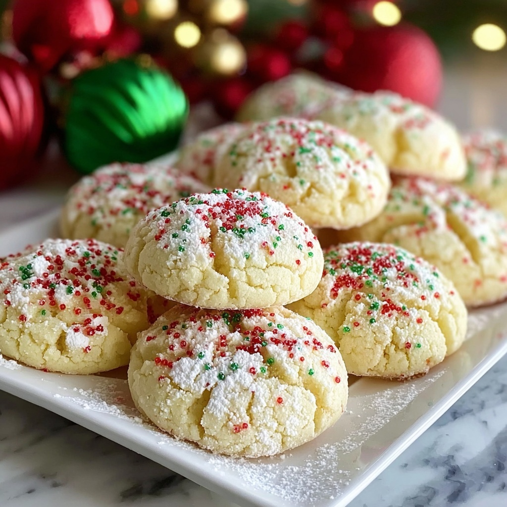 Christmas Ooey Gooey Butter Cookies Recipe - Recipe Image