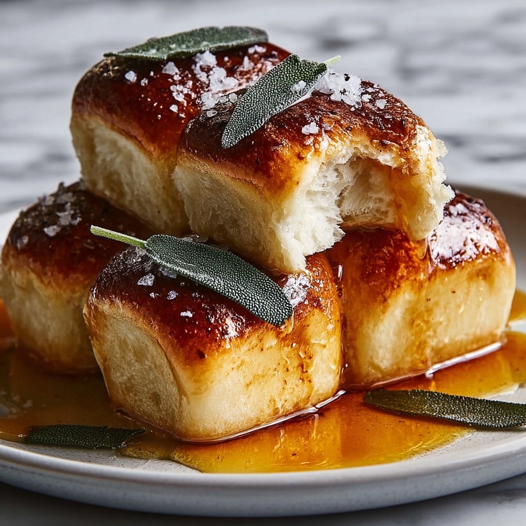Salted Sage Honey Butter Brioche Rolls Recipe - Recipe Image