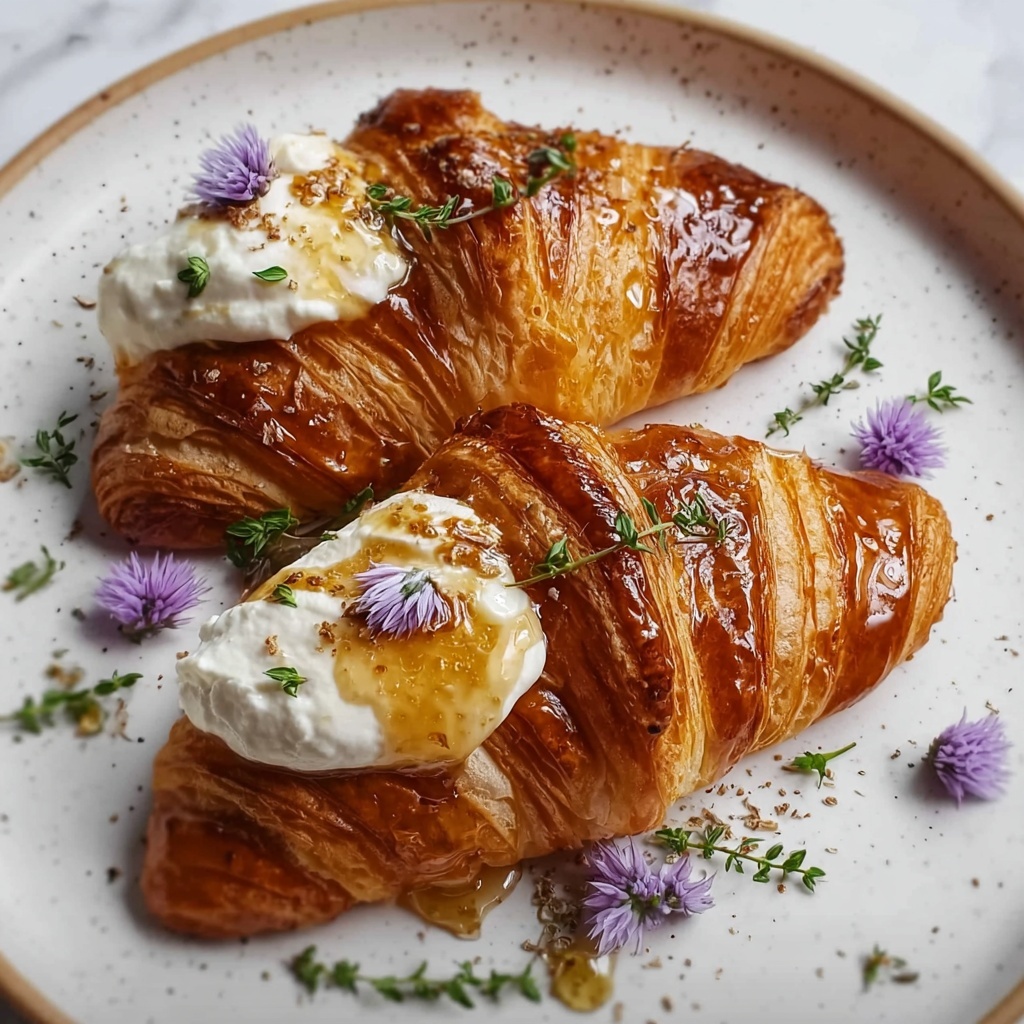 Whipped Ricotta & Burnt Honey Croissants Recipe - Recipe Image