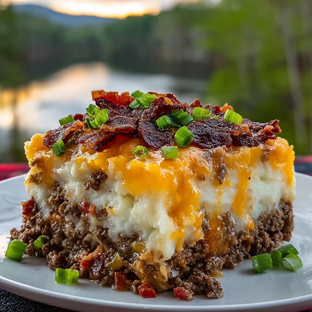 Cheesy Loaded Meatloaf Casserole Recipe - Recipe Image