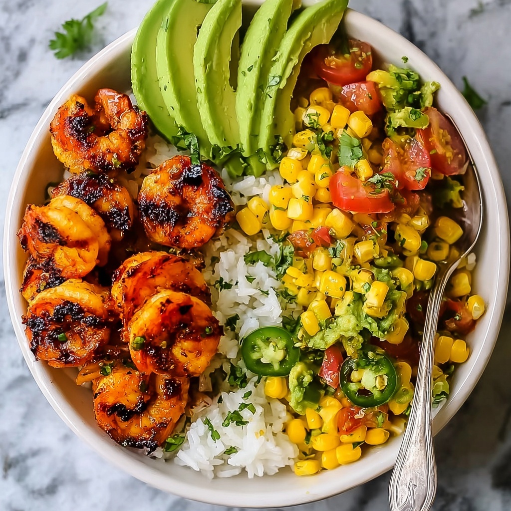 Chipotle Shrimp, Avocado, and Mango Rice Bowls Recipe - Recipe Image