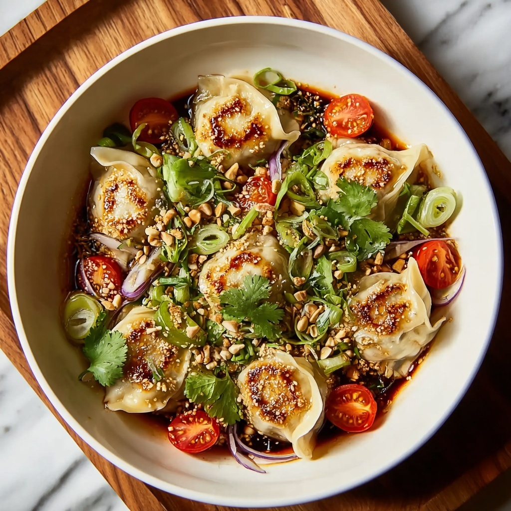 Viral Crispy Dumpling Salad Recipe - Recipe Image