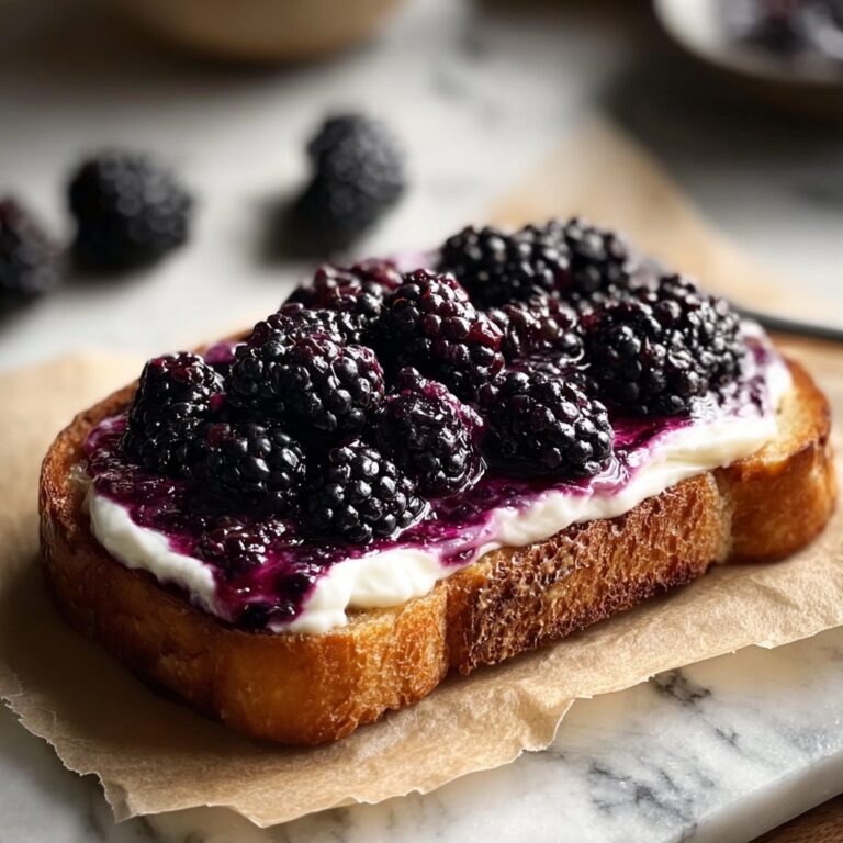 Blackberry Vanilla Greek Yogurt Toast Recipe
