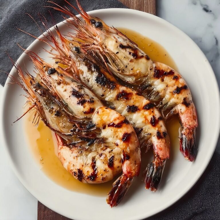 Char-Grilled King Prawns with Lemon Recipe