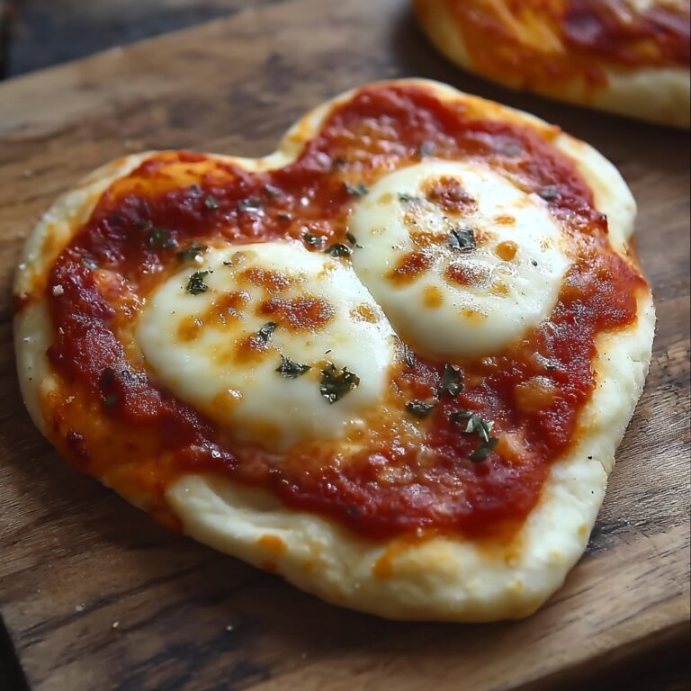 Mini Heart-Shaped Pizzas Recipe